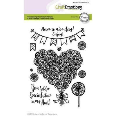 CraftEmotions Clear Stamps - Herzen - Special Place In My Heart